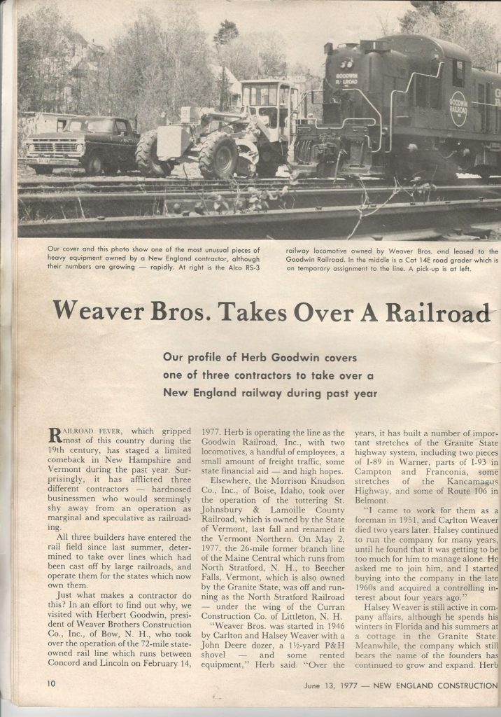 New England Construction Article June 13, 1977