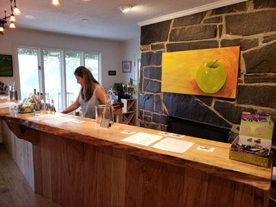 wine tasting counter